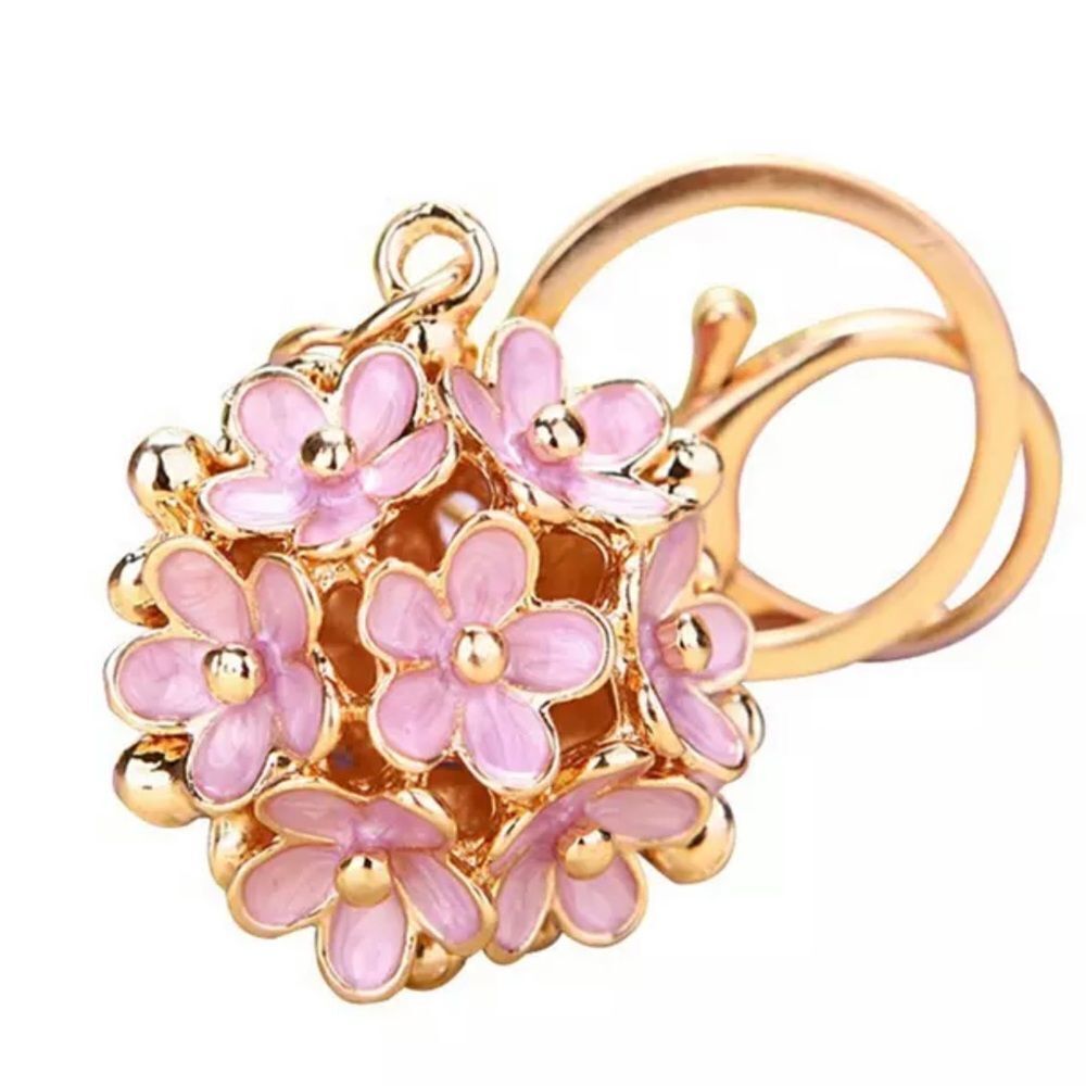 FLORAL RHINESTONE KEYRING‎